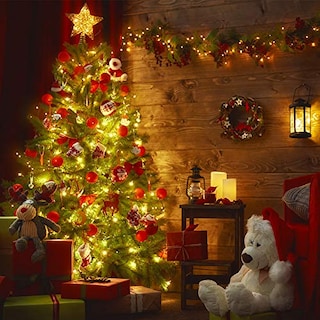 Foto 6 | Adorno Para Árbol De Navidad Con Cerdas, Copa De Ratán En Fo - Venta Internacional.