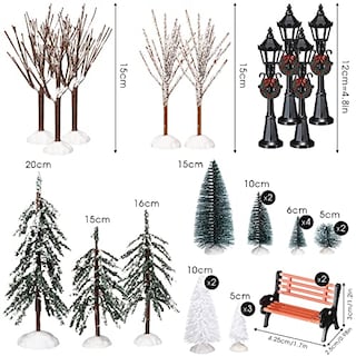 Foto 2 | Set De Decoración Navideña Con Miniárboles Artificiales, 22 Unidades - Venta Internacional.