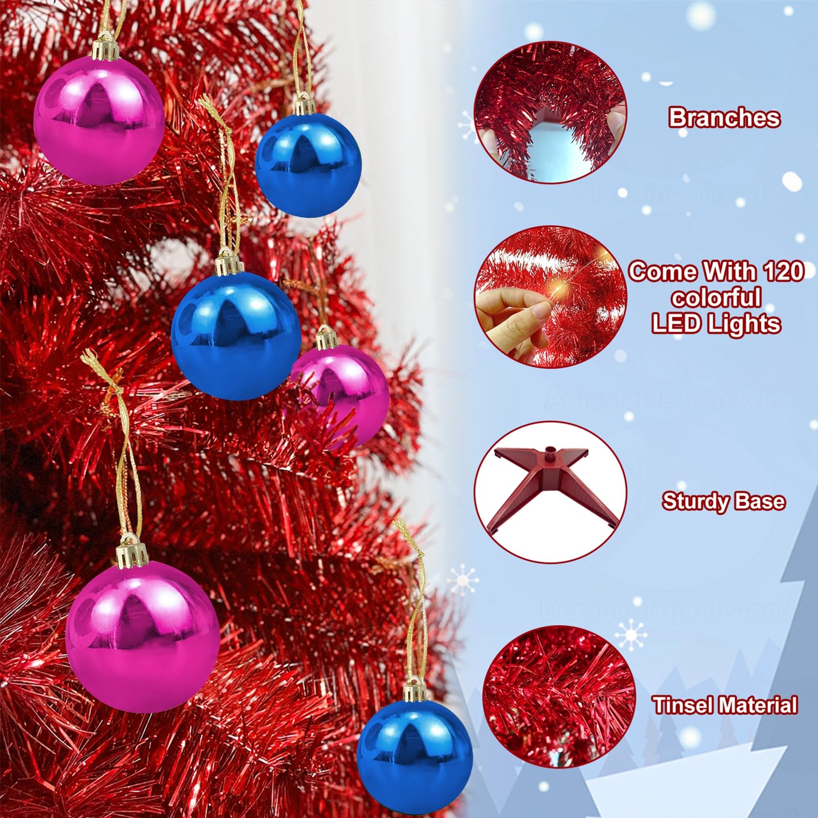 Foto 5 pulgar | Árbol De Navidad Turnmeon De 4 Pies Con Control Remoto Y Temporizador - Venta Internacional.