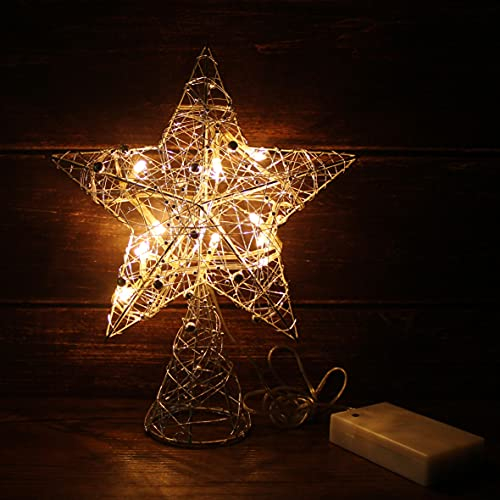 Foto 4 | Homedeco. Estrella De Árbol Tejida En Alambre Plateado Con L - Venta Internacional.