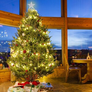 Foto 6 | Decoración Para Árbol De Navidad Con Forma De Estrella Blulu, Metal Con Purpurina, 2 Piezas - Venta Internacional.