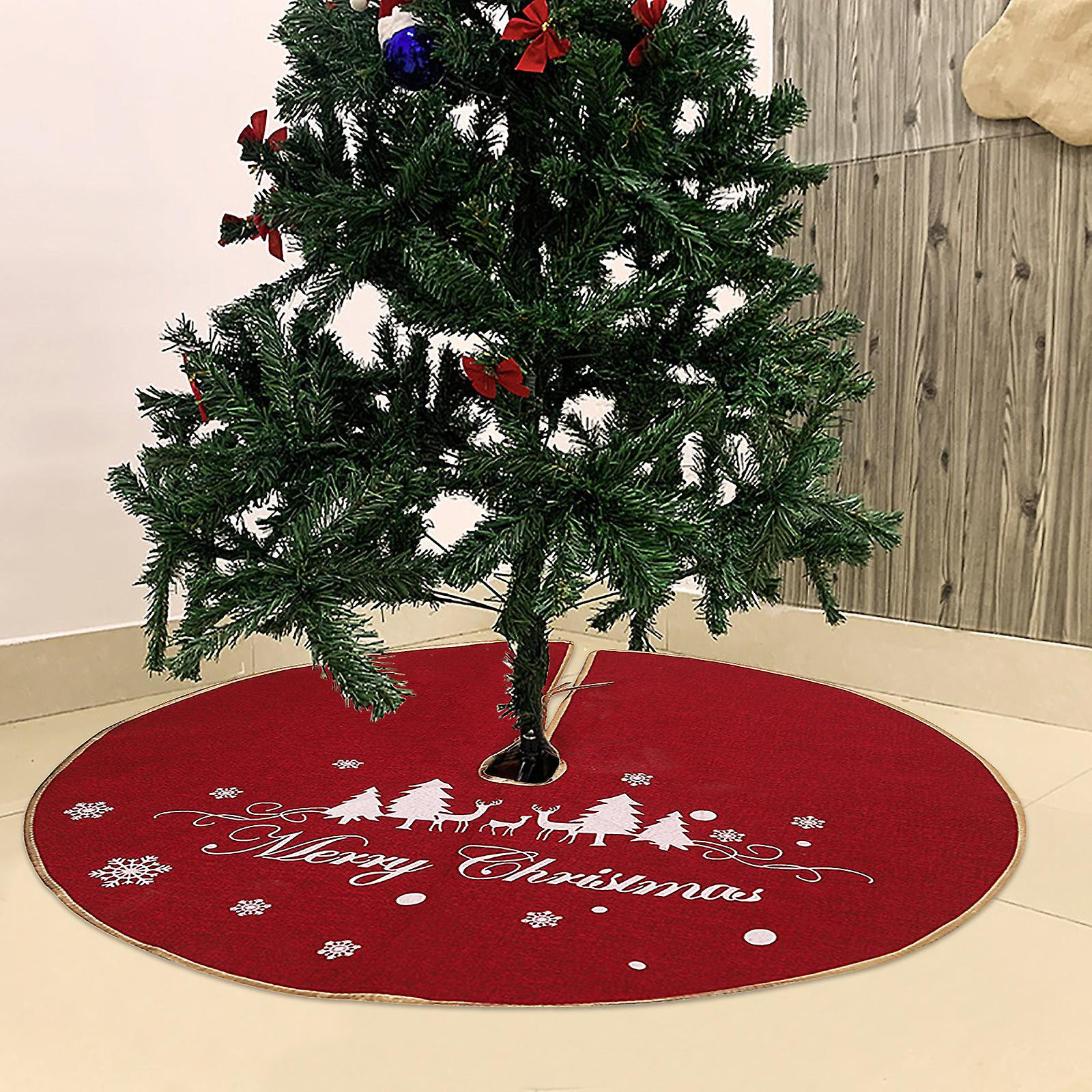 Foto 4 pulgar | Falda De Árbol De Navidad De Lino, 98 Cm, Decoración Navideña - Venta Internacional.