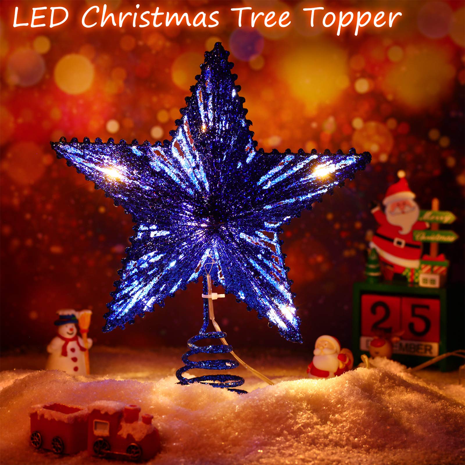 Foto 4 pulgar | Decoración Con Forma De Estrella De Navidad Aoriher, 25 Cm, Con 20 Luces Led - Venta Internacional.