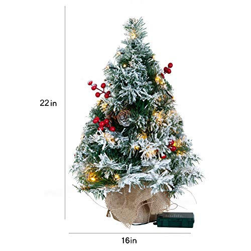 Foto 7 | Árbol De Navidad Joiedomi Con Estampado De Nieve Preiluminado, 50 Cm, Con Luces - Venta Internacional.