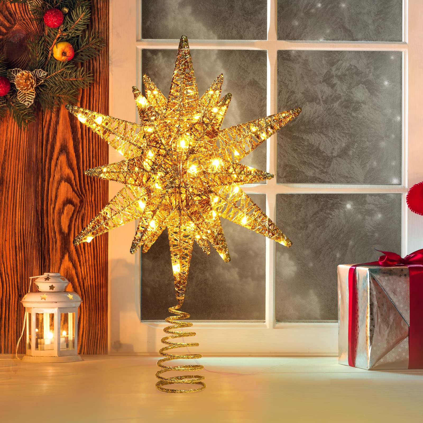 Foto 7 | Decoración Para Árbol De Navidad Luxspire Con Iluminación Led De 10 Pulgadas - Venta Internacional.