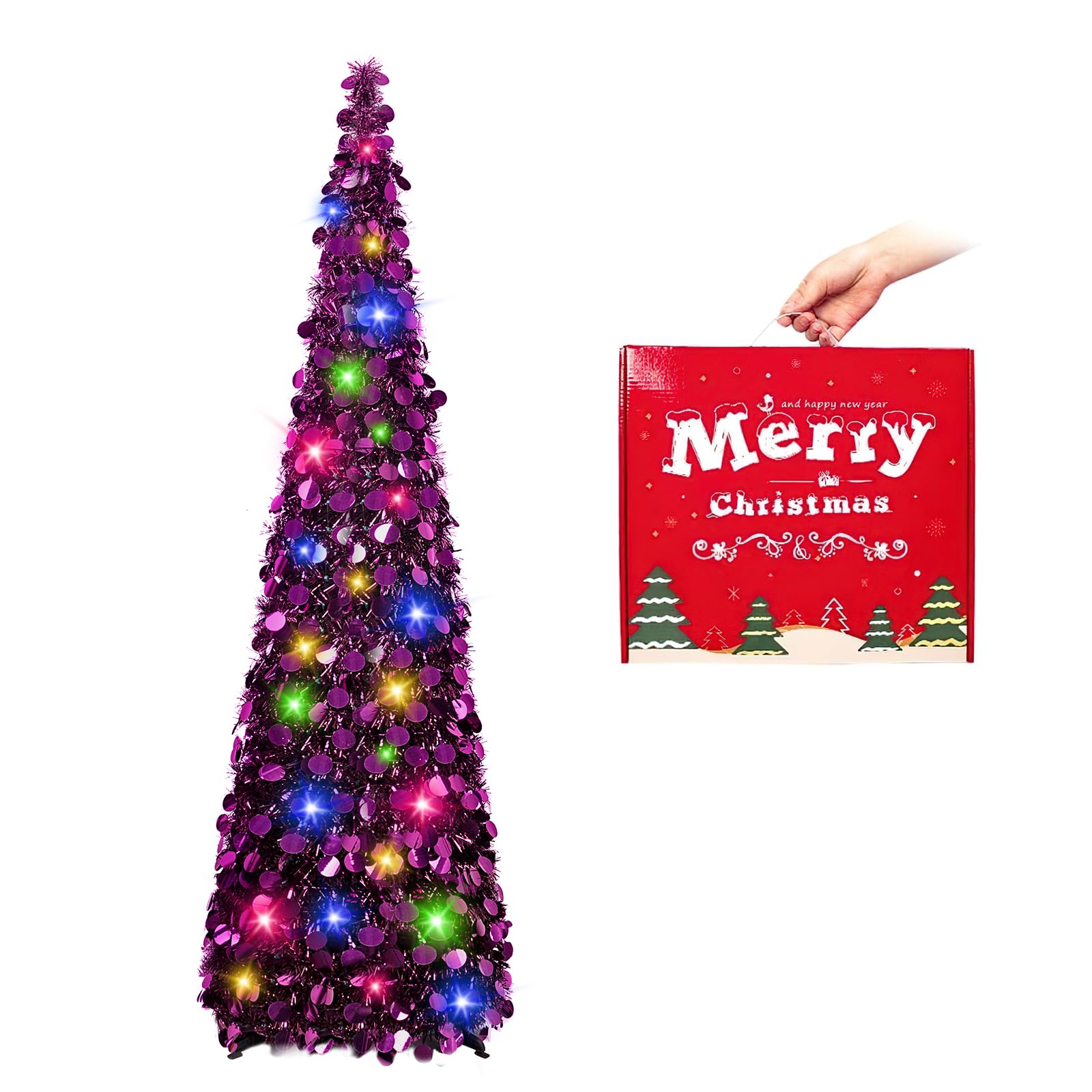 Árbol De Navidad N&t Nieting De 5 Pies Con Luces, Plegable Y Desplegable - Venta Internacional. $826
