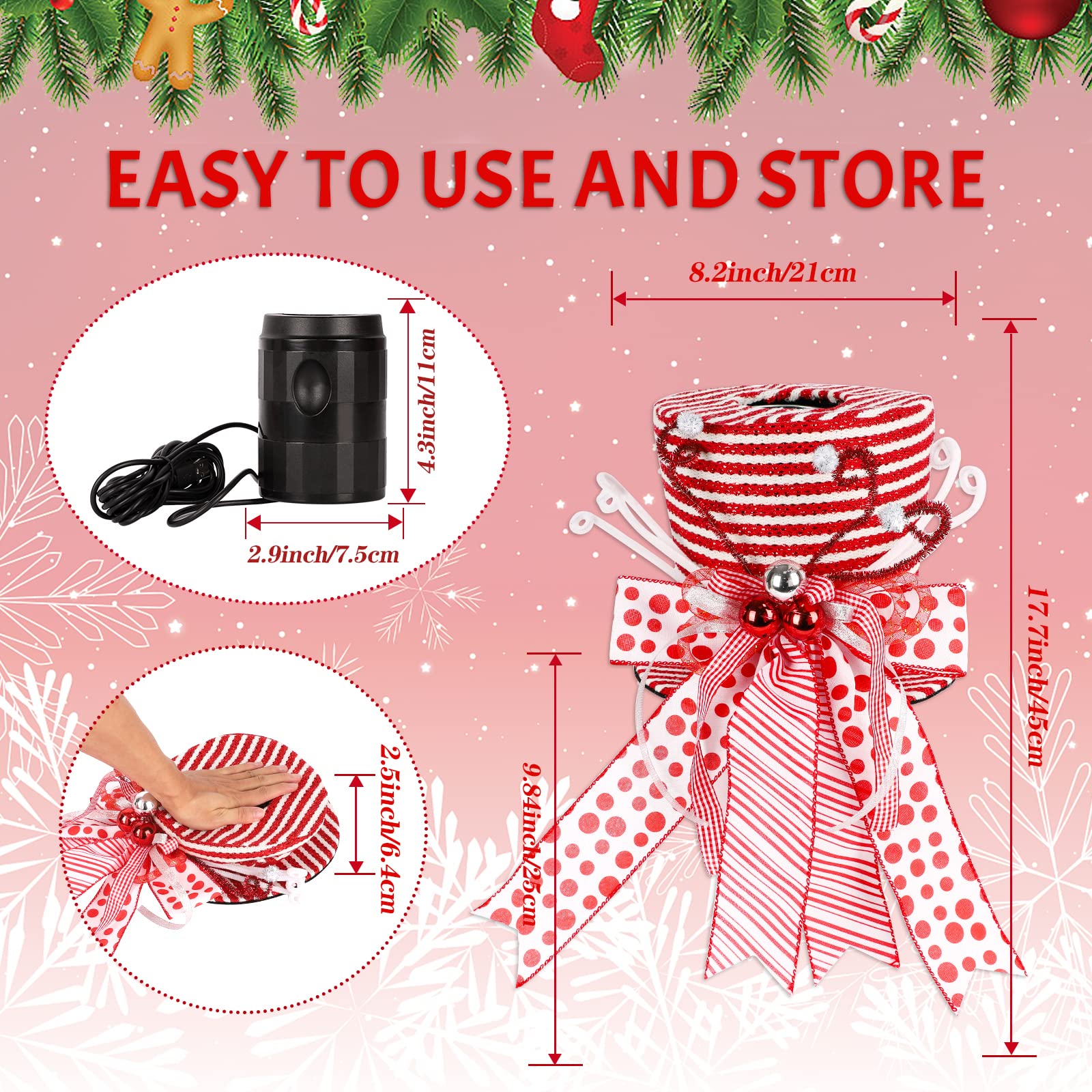 Foto 4 pulgar | Decoración Para Árbol De Navidad Hohotime Con Proyector Led 3d Y Lazo - Venta Internacional.