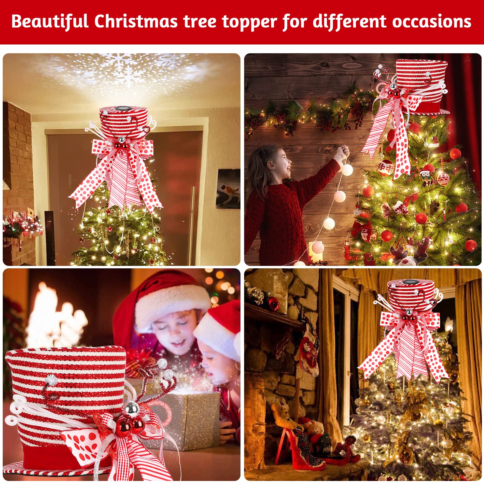 Foto 7 | Decoración Para Árbol De Navidad Hohotime Con Proyector Led 3d Y Lazo - Venta Internacional.