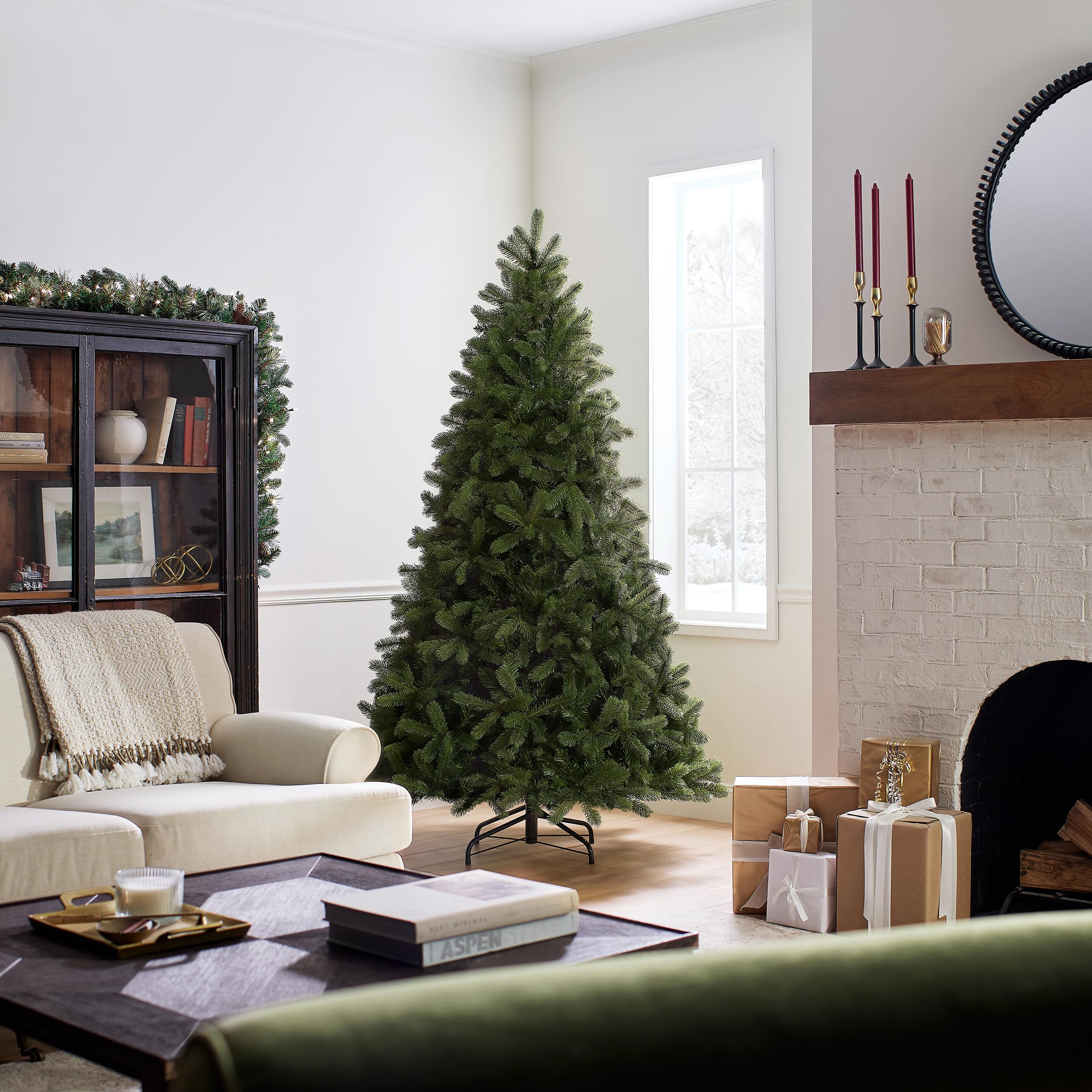 Foto 4 | Árbol De Navidad Artificial National Tree, Abeto Barrido Hacia Abajo, 2,1 M - Venta Internacional.