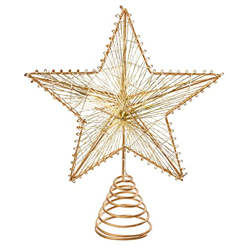 Foto 2 pulgar | Decoración para Árbol de Navidad Joyin con Forma de Estrella Dorada con Led 20 cm - Venta Internacional