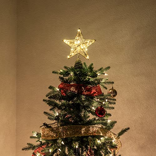 Foto 3 pulgar | Decoración para Árbol de Navidad Joyin con Forma de Estrella Dorada con Led 20 cm - Venta Internacional