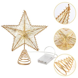 Foto 5 | Decoración para Árbol de Navidad Joyin con Forma de Estrella Dorada con Led 20 cm - Venta Internacional