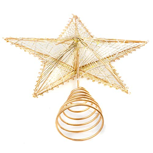 Foto 7 pulgar | Decoración para Árbol de Navidad Joyin con Forma de Estrella Dorada con Led 20 cm - Venta Internacional