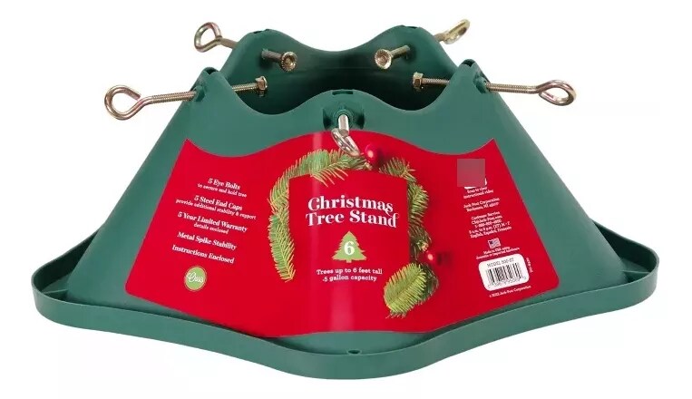 Pie Arbol Navidad Base De Plástico Navideño Verde $500