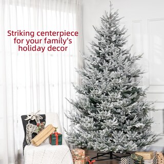 Foto 3 | Árbol De Navidad Homcom De Pino De 9 Pies Con Ramas De 1939 Y Base De Acero - Venta Internacional.