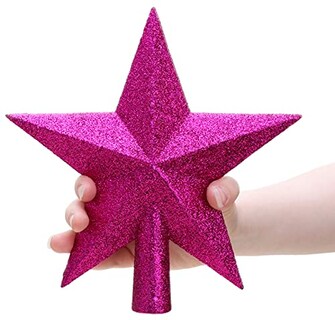 Foto 3 | Decoración Con Forma De Estrella En La Copa De Un Árbol Con - Venta Internacional.