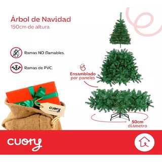 Foto 3 | Árbol de Navidad Artificial 1.50 m