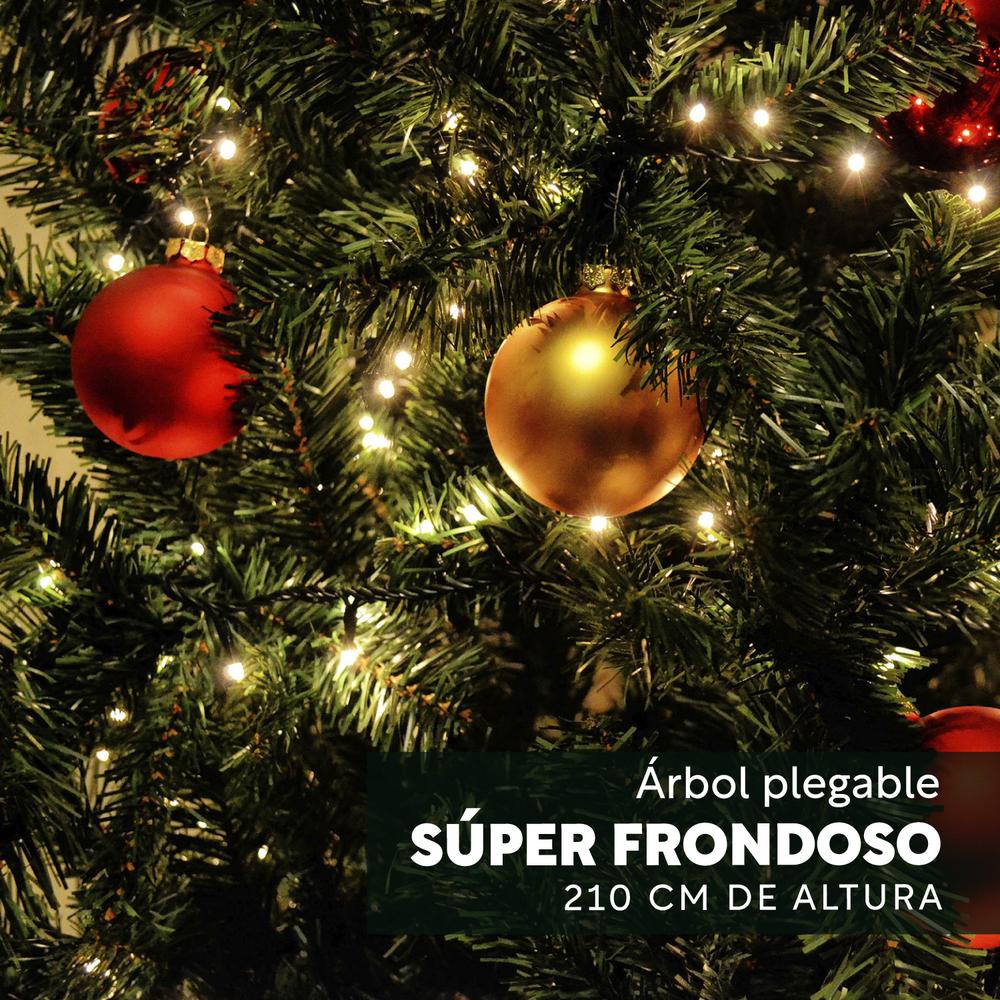 Foto 3 pulgar | Árbol Navidad Artificial 2.10 M Pino Verde Frondoso Navideño