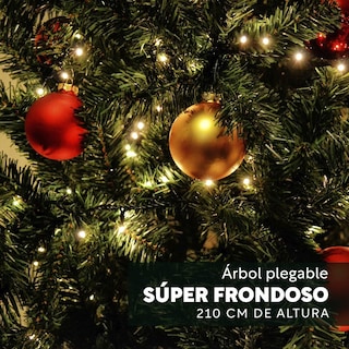Foto 2 | Árbol Navidad Artificial 2.10 M Pino Verde Frondoso Navideño