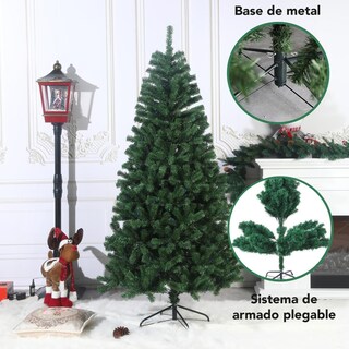 Foto 5 | Árbol Navidad Artificial 2.10 M Pino Verde Frondoso Navideño