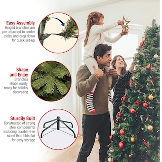 Foto 4 | Árbol De Navidad Artificial, Árbol Nacional De 7.5 Pies Con Luces - Venta Internacional.