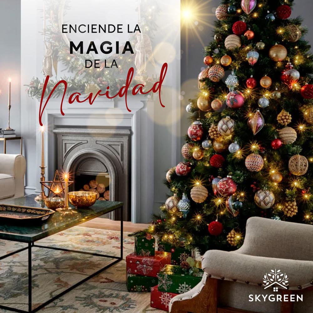 Foto 9 pulgar | Árbol De Navidad 2.10 M Verde Frondoso Decorativo Artificial