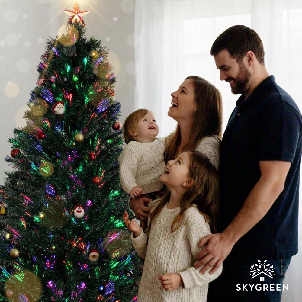 Foto 7 | Árbol De Navidad Artificial 1.80 Mts Led Iluminado Frondoso