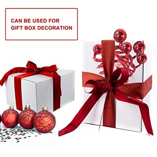 Foto 2 | Set De Decoración Para Árbol De Navidad, Bola De Lentejuelas Rojas Zhanyigy - Venta Internacional.