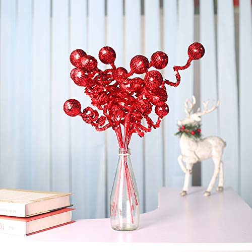 Foto 4 pulgar | Set De Decoración Para Árbol De Navidad, Bola De Lentejuelas Rojas Zhanyigy - Venta Internacional.