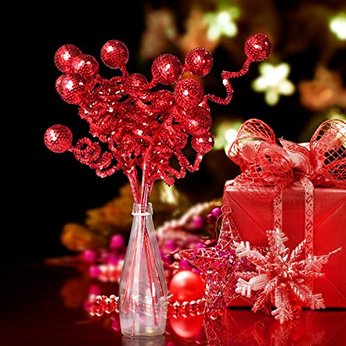 Foto 5 pulgar | Set De Decoración Para Árbol De Navidad, Bola De Lentejuelas Rojas Zhanyigy - Venta Internacional.