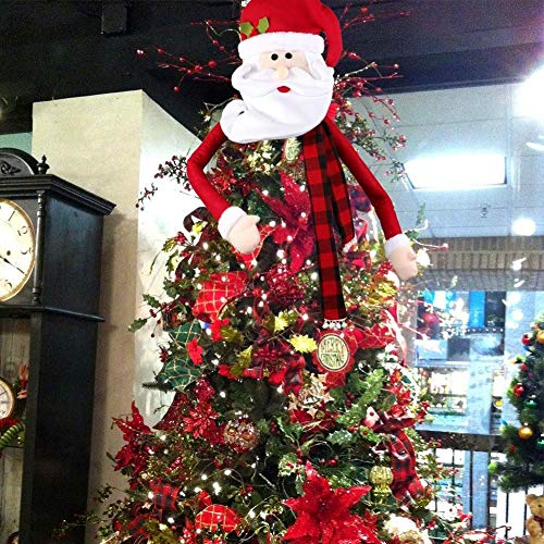 Foto 5 | Gorro Grande Para Adornar Árboles De Navidad, Papá Noel Con  - Venta Internacional.