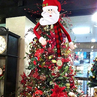 Foto 5 | Gorro Grande Para Adornar Árboles De Navidad, Papá Noel Con - Venta Internacional.
