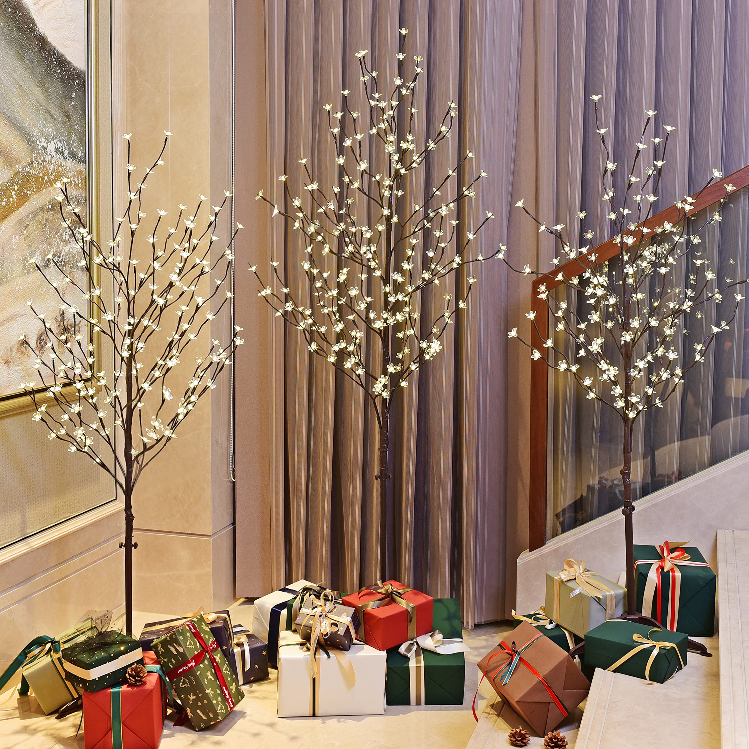 Foto 6 | Árbol De Cerezo En Flor Con Iluminación Led Lightshare De 4 Pies, 5 Pies, 6 Pies - Venta Internacional.