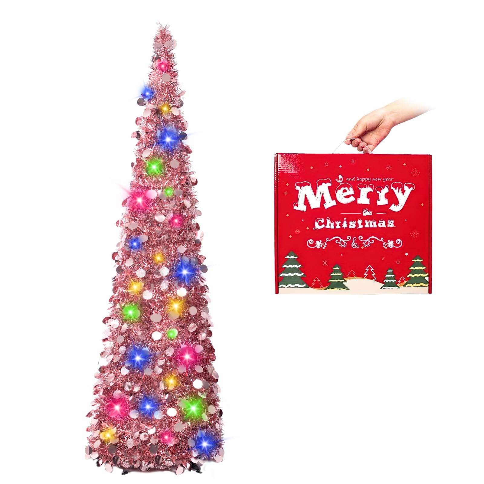 Foto 1 | Árbol De Navidad Macting 1.5 M Oro Rosa - Venta Internacional