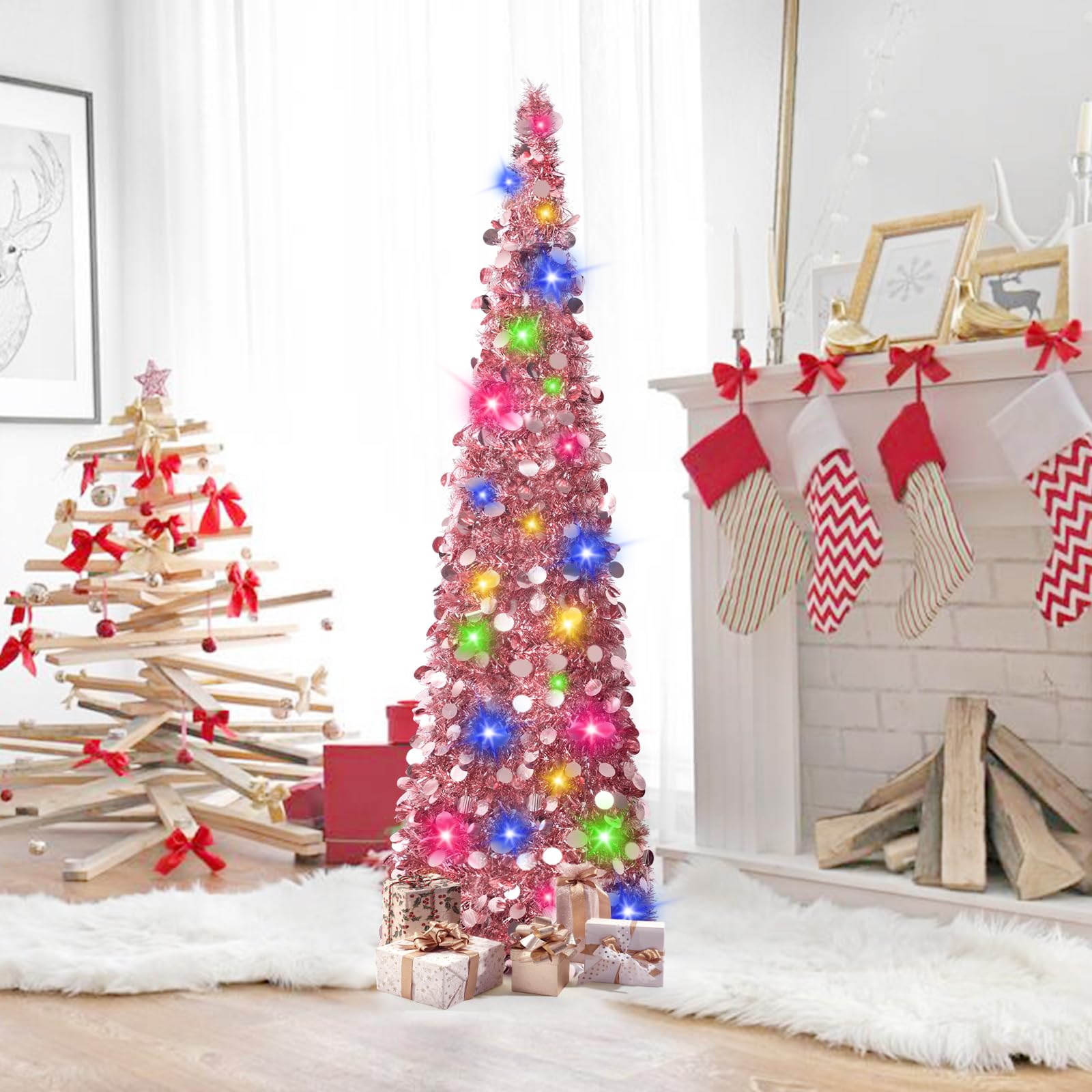 Foto 3 pulgar | Árbol De Navidad Macting 1.5 M Oro Rosa - Venta Internacional