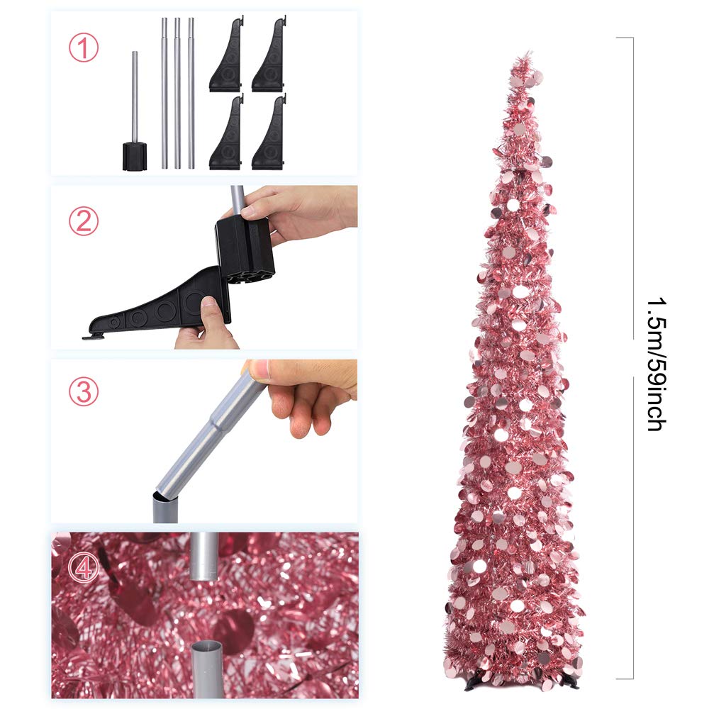 Foto 6 pulgar | Árbol De Navidad Macting 1.5 M Oro Rosa - Venta Internacional
