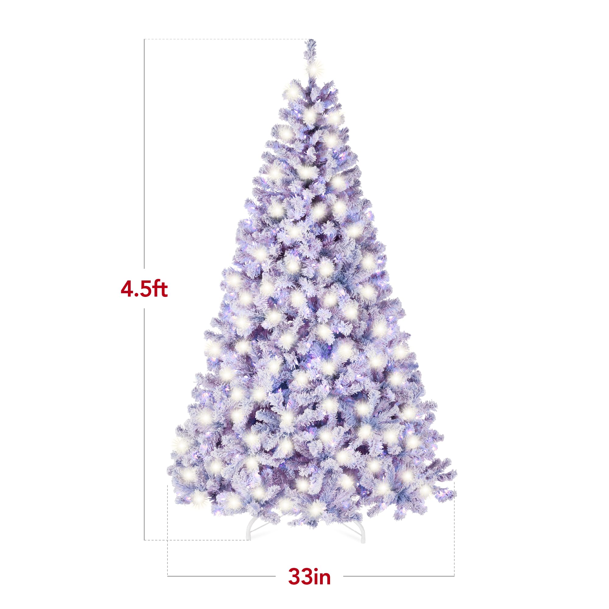 Foto 8 pulgar | Árbol De Navidad Best Choice Products, Color Lavanda, 1,4 M, Con Luces - Venta Internacional.