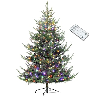 Foto 1 | Árbol De Navidad Homcom Preiluminado De 7.5 Pies Con 300 Luces Led Y Control Remoto - Venta Internacional.