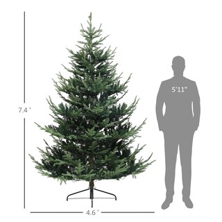 Foto 5 | Árbol De Navidad Homcom Preiluminado De 7.5 Pies Con 300 Luces Led Y Control Remoto - Venta Internacional.