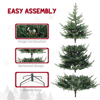 Foto 7 | Árbol De Navidad Homcom Preiluminado De 7.5 Pies Con 300 Luces Led Y Control Remoto - Venta Internacional.