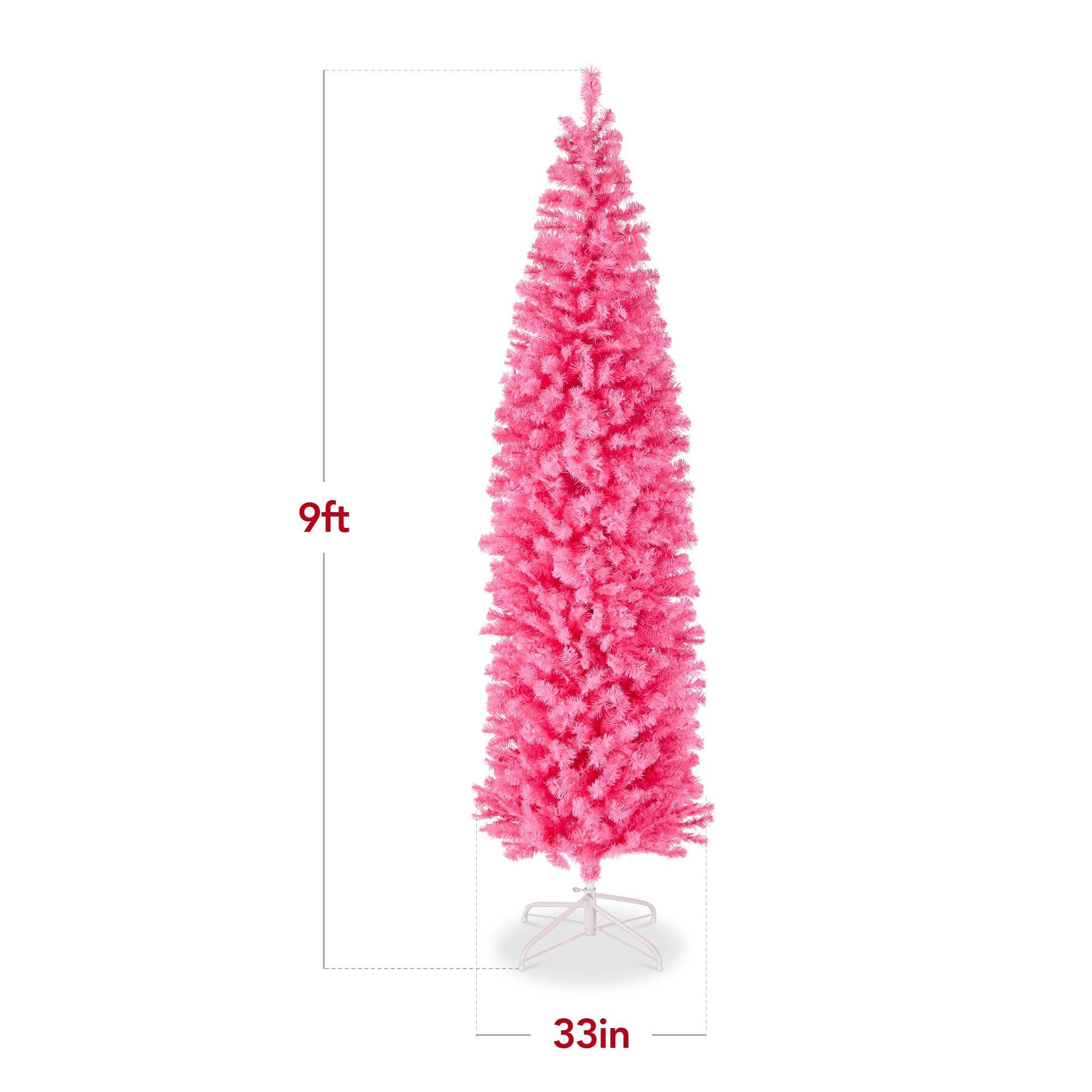 Foto 8 pulgar | Árbol De Navidad Best Choice Products, Rosa, 9 Pies Con Luces - Venta Internacional.