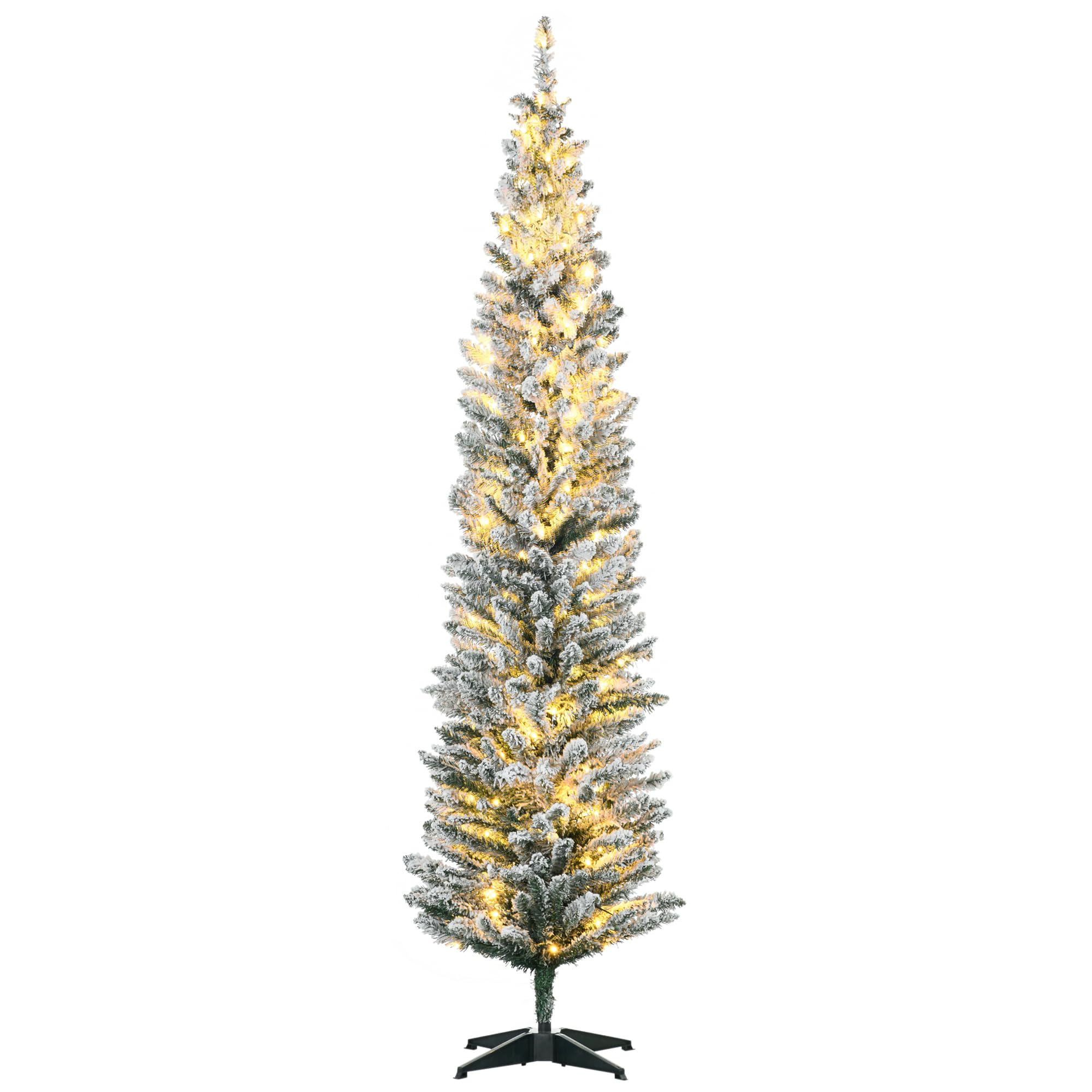 Foto 2 pulgar | Árbol De Navidad Homcom 210 Luces Led De Color Blanco Cálido De 7 Pies De Altura - Venta Internacional.