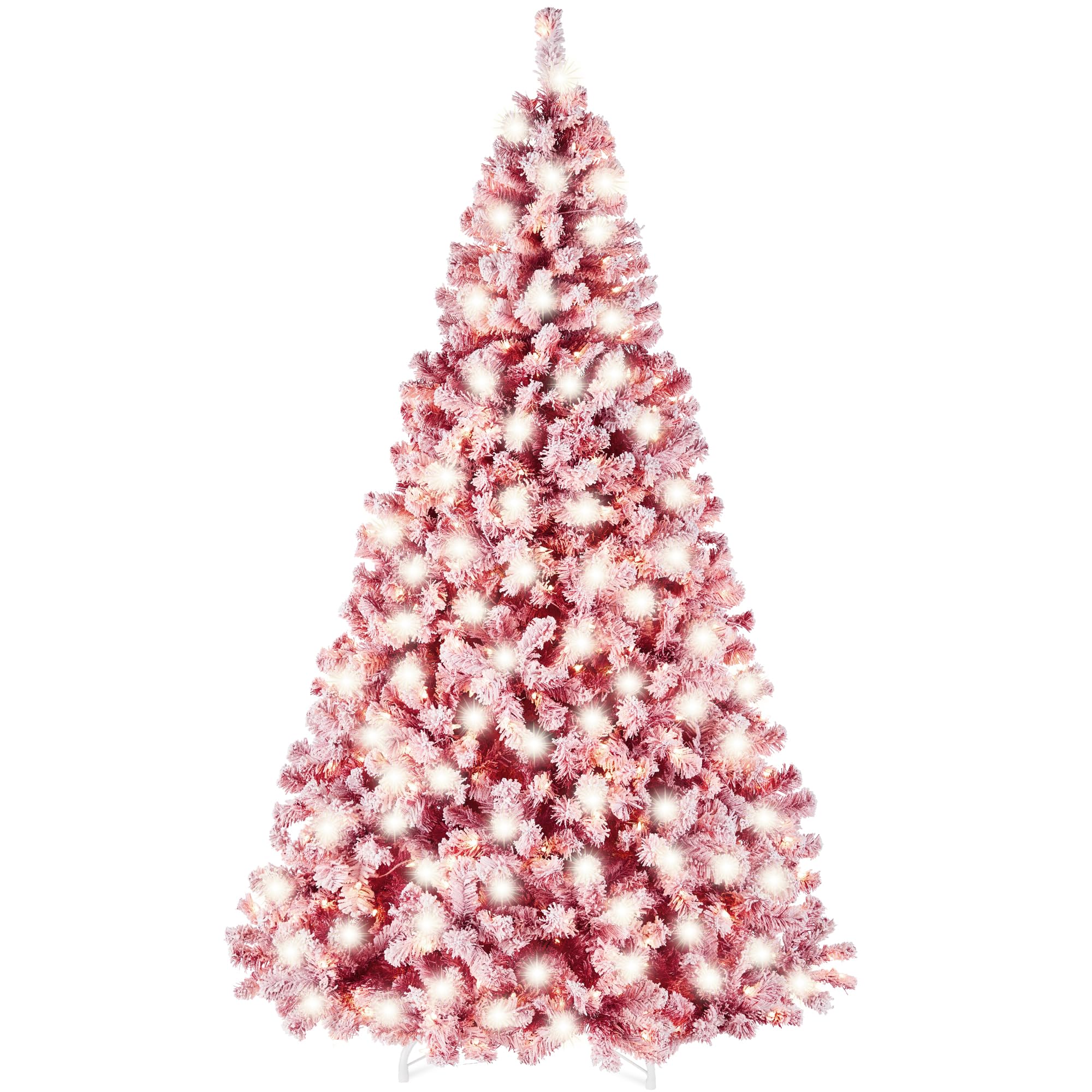 Foto 2 pulgar | Árbol De Navidad Best Choice Products, Preiluminado, Rojo, 7.5 Pies Con 550 - Venta Internacional.