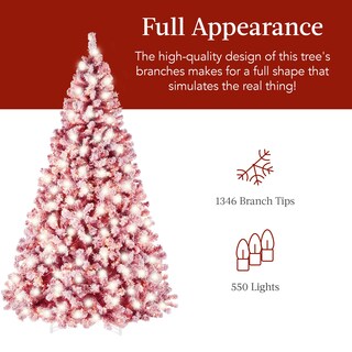 Foto 5 | Árbol De Navidad Best Choice Products, Preiluminado, Rojo, 7.5 Pies Con 550 - Venta Internacional.