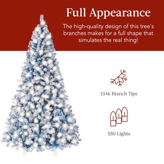 Foto 5 | Árbol De Navidad Best Choice Products, Color Azul Hielo, Preiluminado, 7.5 Pies - Venta Internacional.