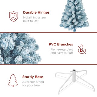 Foto 6 | Árbol De Navidad Best Choice Products, Color Azul Hielo, Preiluminado, 7.5 Pies - Venta Internacional.