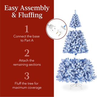Foto 4 | Árbol De Navidad Best Choice Products, Azul, 7.5 Pies Con 550 Luces - Venta Internacional.