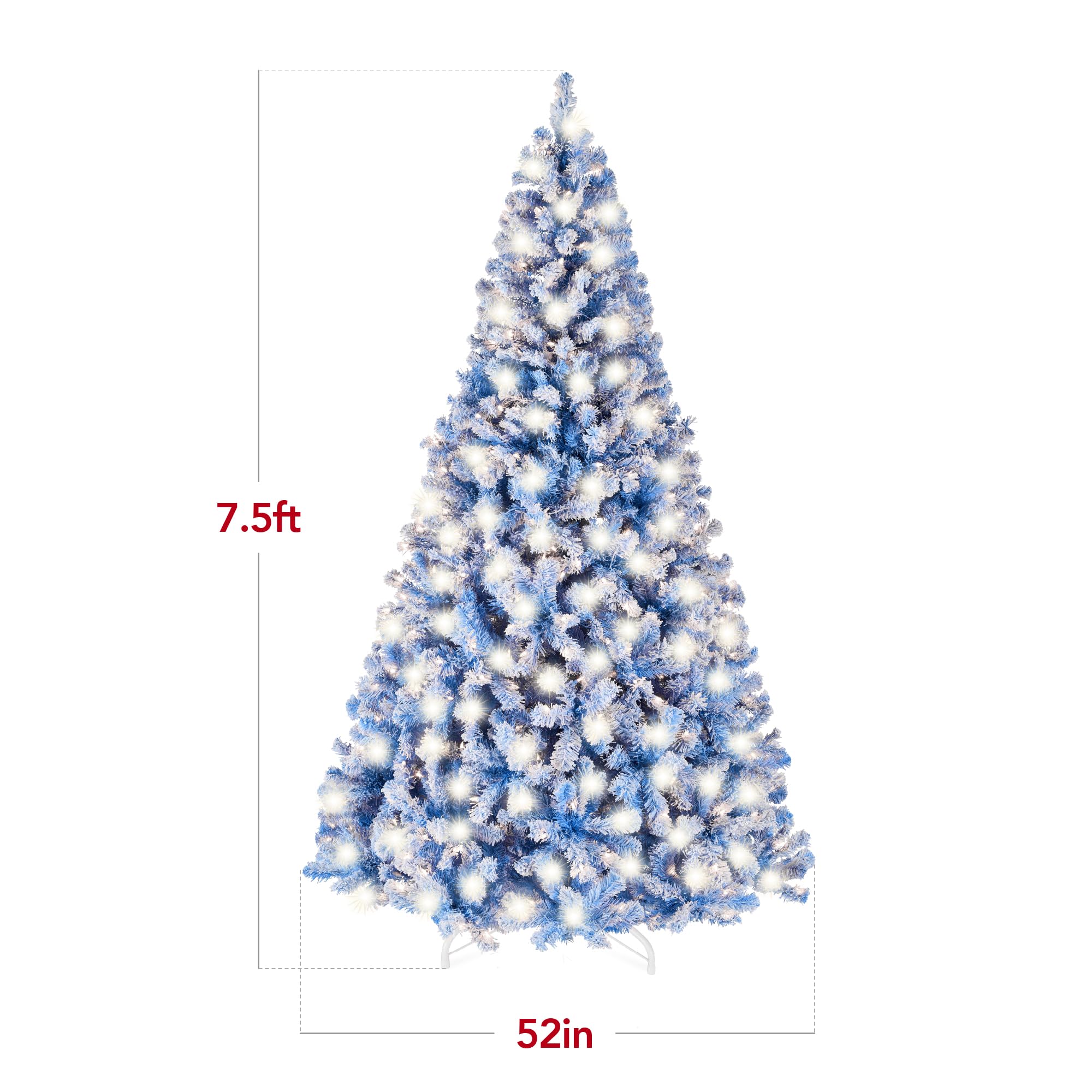 Foto 8 pulgar | Árbol De Navidad Best Choice Products, Azul, 7.5 Pies Con 550 Luces - Venta Internacional.