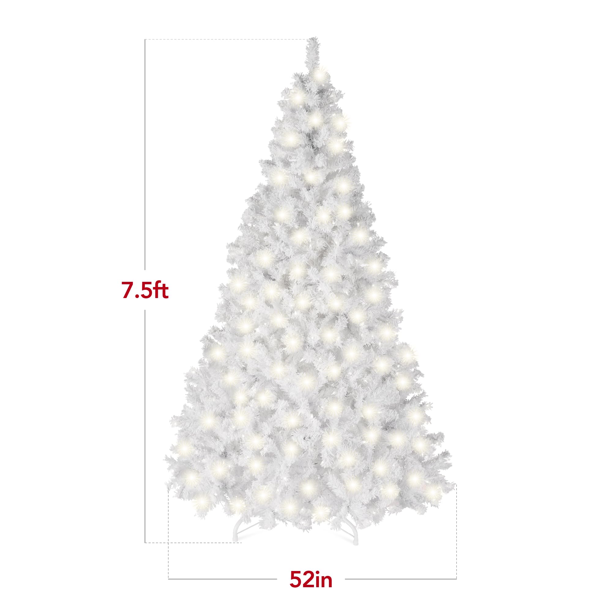 Foto 7 | Árbol De Navidad Best Choice Products, Preiluminado, 2,3 M, Con Luz De 550 Pulgadas - Venta Internacional.