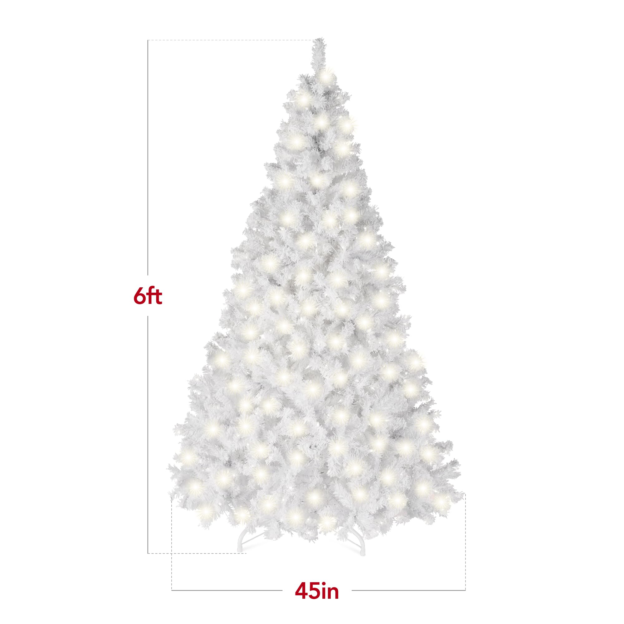 Foto 8 pulgar | Árbol De Navidad Best Choice Products, 6 Pies Con 250 Luces Led - Venta Internacional.